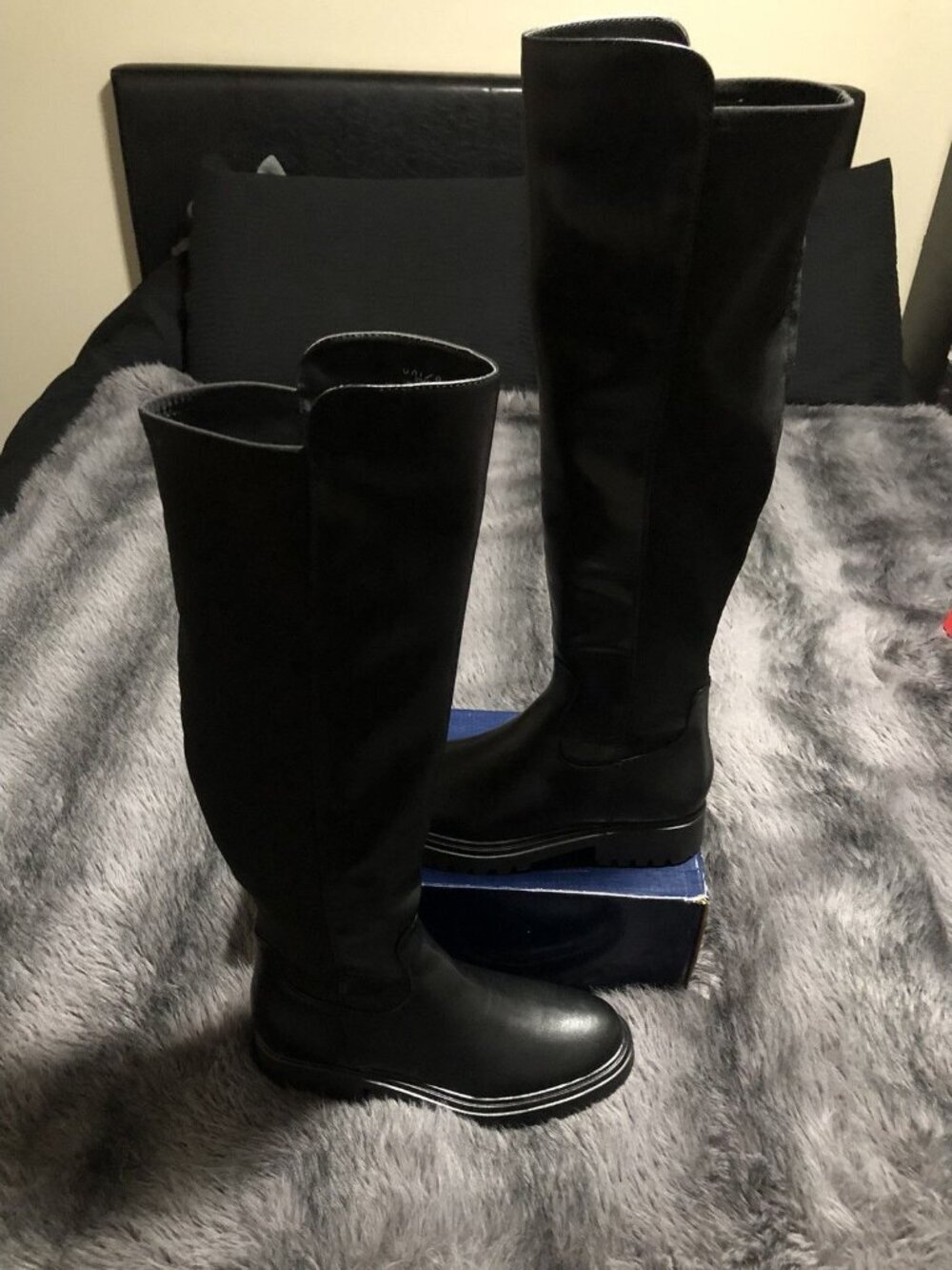 Unisa Ladies Tall Back Zip Field Boots Synthetic Leather Size 9.5 Style 599